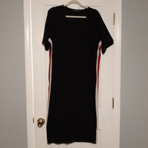 Derek Heart Plus Modest Athletic Dress w/Stripes
